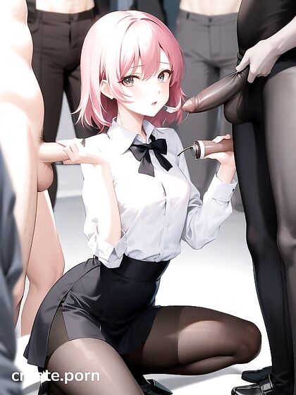 Skinny Teacher Gets Wild in a Gang Bang hentai Session