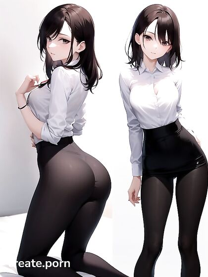 Skinny Girl 18+ Showing Her Tiny 18+ Tits and Sexy Ass in Hentai AI Image