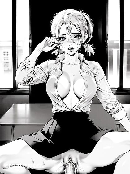 Pale-Skinned Beauty in B&W Manga Missionary Hentai Pleasure