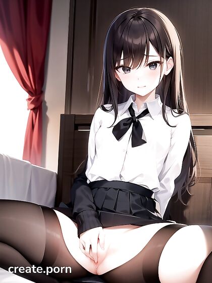 Skinny Girl 18+ with Small Breasts Enjoying Intense Hentai Pleasure