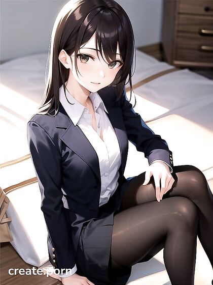 Skinny Teacher with Small Breasts Seduces in Naughty Hentai AI Image