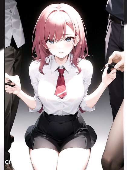 Skinny Girl 18+ with Small Breasts Takes On a Wild Hentai Gang Bang