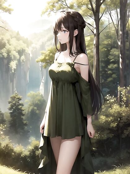 Brunette Basks in Soft Pastel Dreams for Sensual Hentai Pleasure