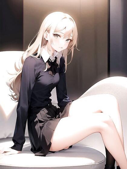 Skinny Teacher Seductively Presents Her Feet in Captivating Hentai AI Image