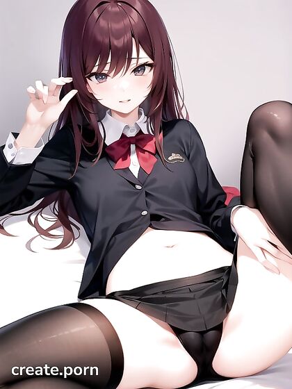 Skinny Small-Breasted Teacher Seduces in Naughty Hentai AI Image