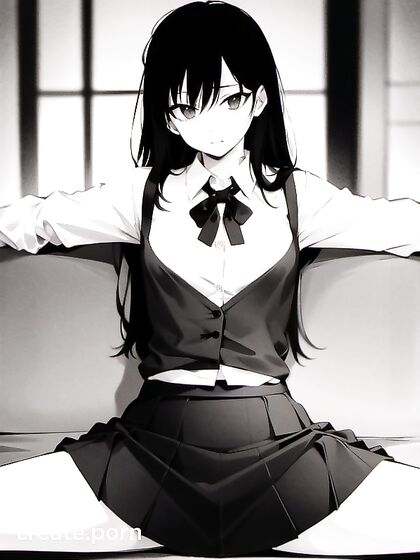 SkinnyTeacher with Small Breasts in Seductive Hentai AI Image