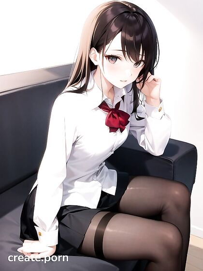Skinny Teacher with Tiny 18+ Tits Gets Wild in Hentai AI Image