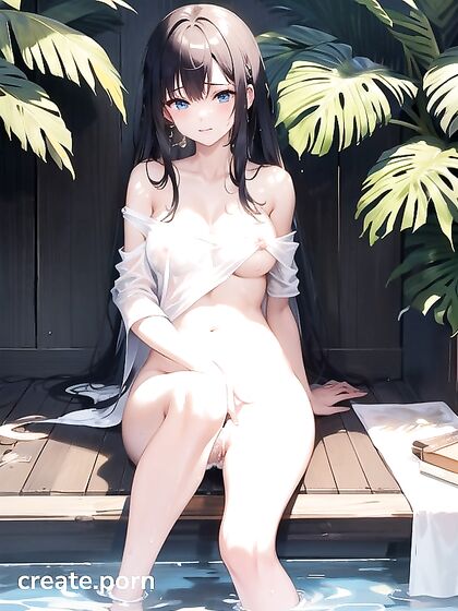 Brunette beauty delivers intense cumshot in naughty Hentai AI Image