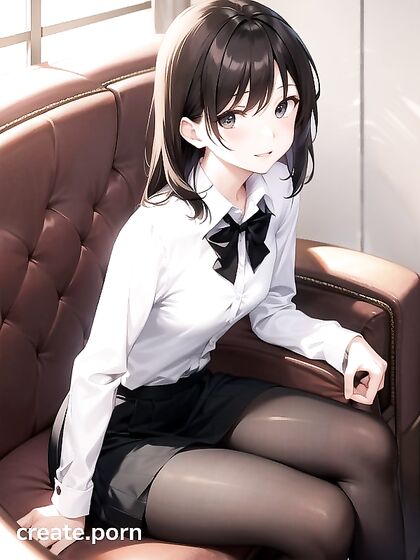 Skinny Teen 18+ Seductively Sits Down for Erotic Hentai Pleasure