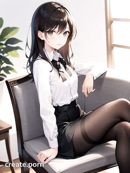 Skinny Chick Over 20 Presents Her Feet in Seductive Hentai AI Image