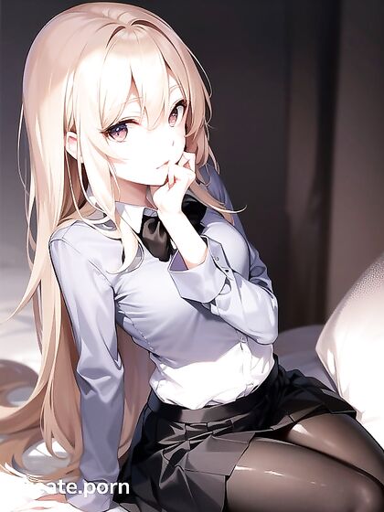 Skinny Girl 18+ with Small Breasts Enjoys Intimate Touches in Hentai Fantasy