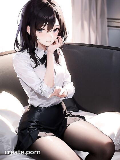 Skinny Teacher Gets Intimate Face Touching in Hentai Bliss