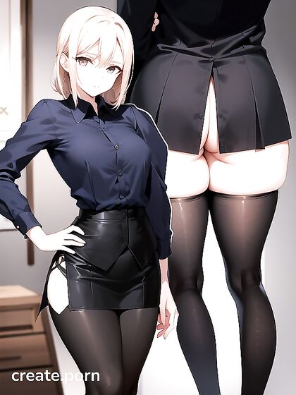 Small Breasts and Seductive Nape in Steamy Hentai AI Image