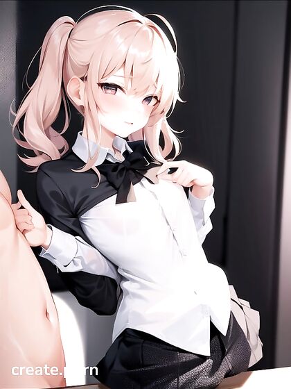 Skinny Teacher with Small Breasts in Seductive Hentai AI Image