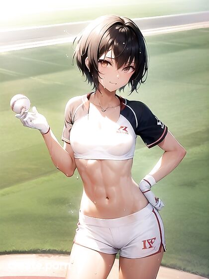 Fit Girl 18+ in Sport Bra Winks seductively in Hot Hentai AI Image