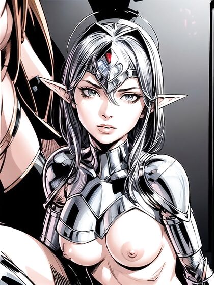 Bunny Girl 18+ with Pointy Elf Ears in Sci-Fi hentai Adventures