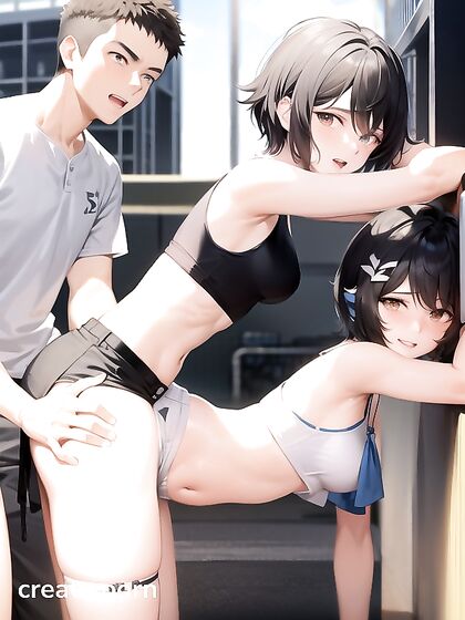 Wearing a Sport Bra for Intense Solo Hentai Orgasms