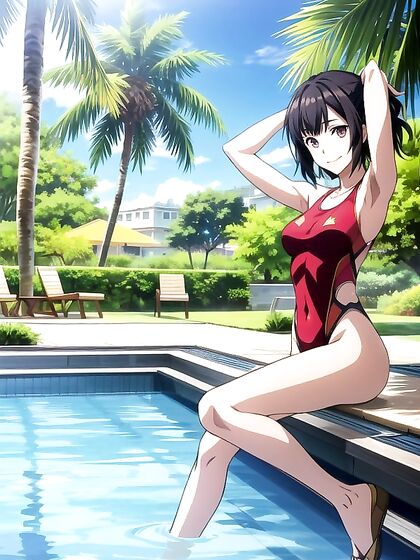 Happy Girl 18+ Gazes Seductively at the Screen for Intense Hentai Pleasure