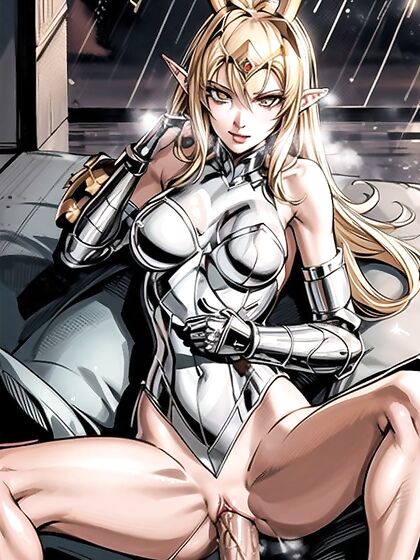 Bunny Girl 18+ in Armor Gloves and Fur Coat Explodes in Hentai Ecstasy