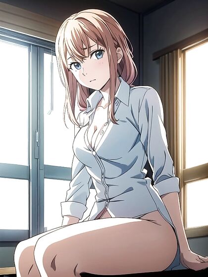 Blue Braids and Seductive Screenshots in Captivating Hentai AI Image