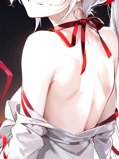Mischievous Fit Girl 18+ Shows Off Her Shoulder Blades in Seductive Hentai AI Image
