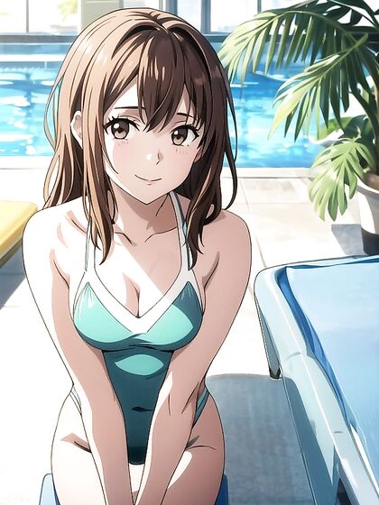Sunny Stares Intensely at You in This Captivating Hentai AI Image