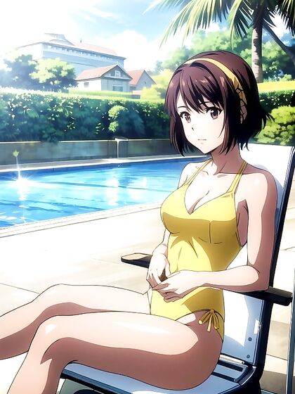 Sunny Noons Intimate Encounter in a Secluded Spot with Seductive Hentai AI Image