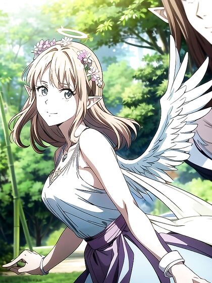 Happy Cleavage Queen Stares Seductively at You in This hentai AI Fantasy