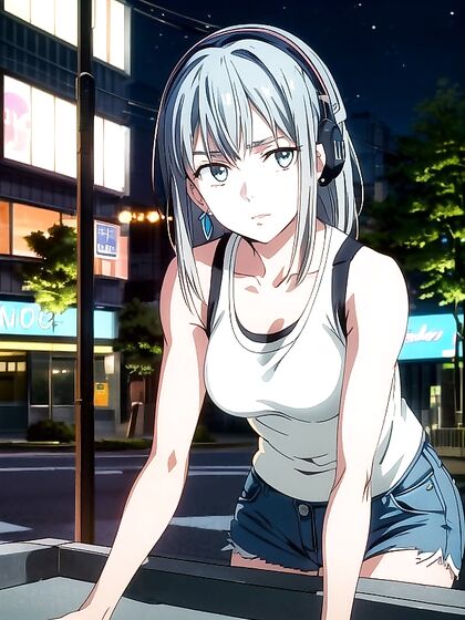 Nighttime Cityscape Intimacy - Close-Up Hentai Moments Captured in AI Porn