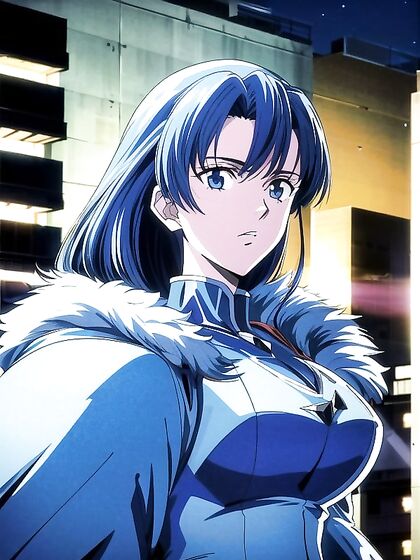 Blue Bust Shots Captured in Sensual Hentai AI Image