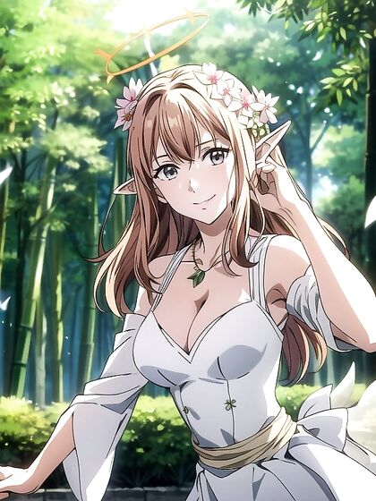 Laurel Wears Her Crown and Necklace While Dancing in Seductive Hentai AI Image