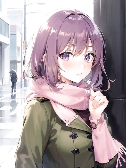 Cityscape Busty Bliss - Pullover Seduction in Urban Hentai Fantasy