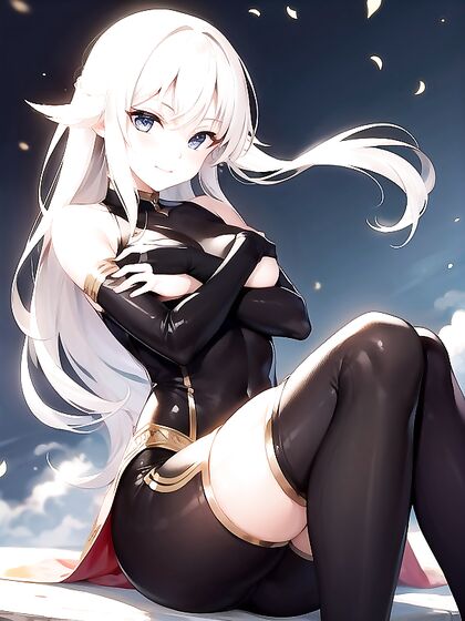 Intimate Cradling Pose in Seductive Hentai AI Image