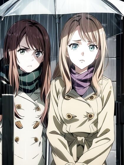Bust Shot of Sad Character in Snowy Hentai AI Image