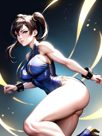 Chun Li from Street Fighter Poses Seductively in Steamy Hentai Wallpapers