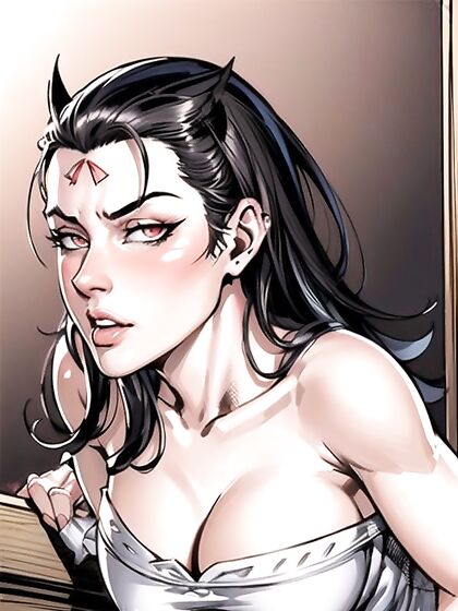 Small Breasts and Exposed Nape inSTEAMY Comic Style Hentai AI Image
