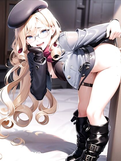 Curly-Haired Beauty Wearing Beret Explodes in Intense Hentai Cumshots