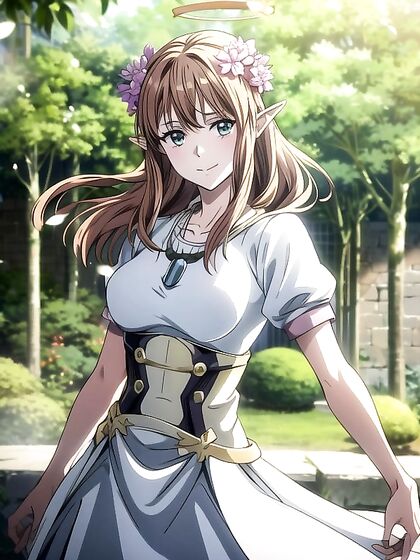 Angel Stares Blissfully at You in Ecstatic hentai Pleasure