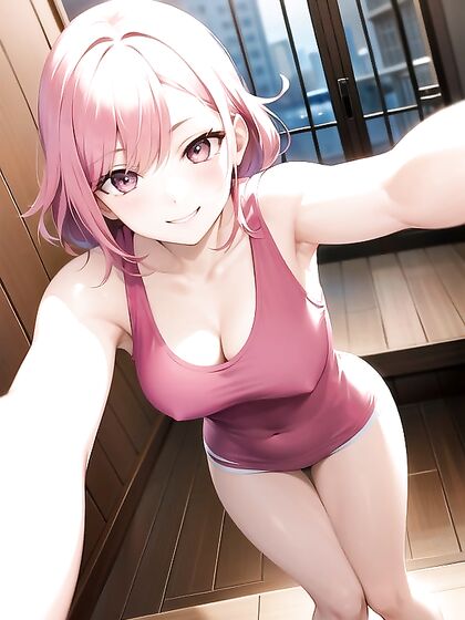 Happy Hentai Fun with Tight Tops in Selfie Angles