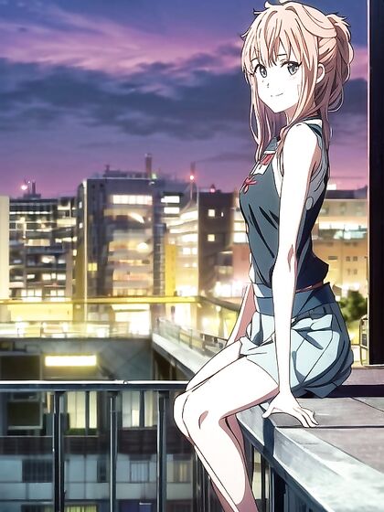 Seductive Side View -Large Breasts Tease in Steamy Hentai AI Image