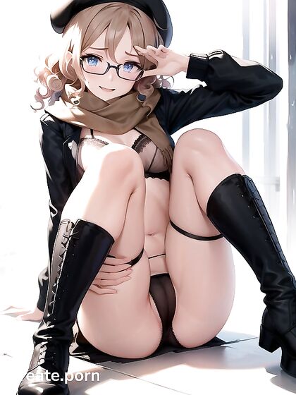 Skinny Pale-Skinned Girl 18+ Shows Off Her Underwear in Steamy Hentai AI Image