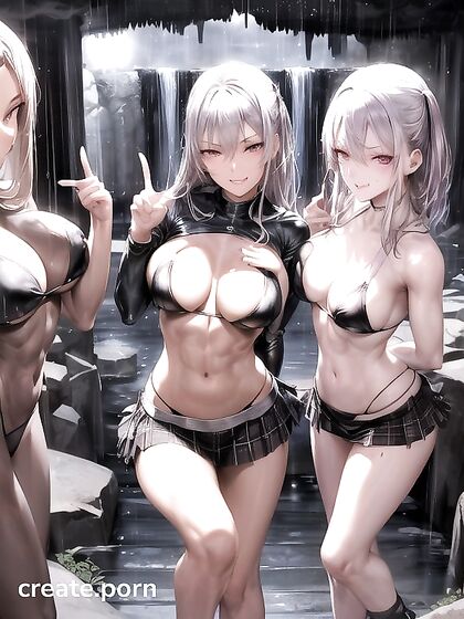 Harem Adventure in a Secret Cave with Tiny 18+-Ass Beauties