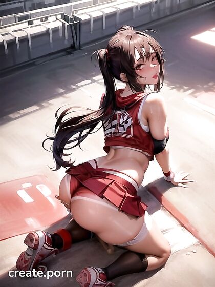 Cheerleader Teen 18+ in Red Skirt and Sporty Panties Takes on Horny Hentai Adventures