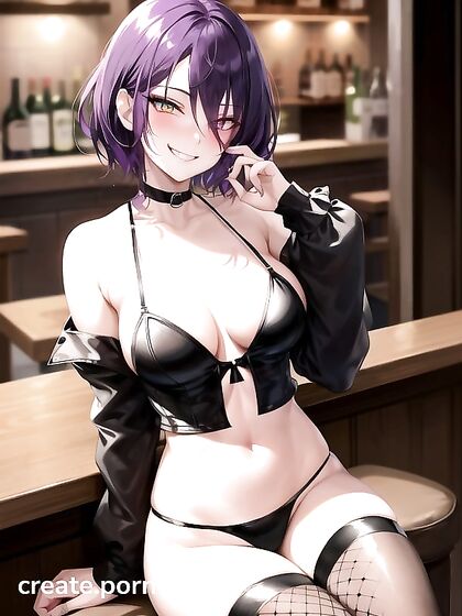 Green Thong Seduction at the Bar in Steamy Hentai AI Image