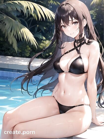 Brunette with Rounded Ass Enjoys Blissful hentai Pleasure Sessions