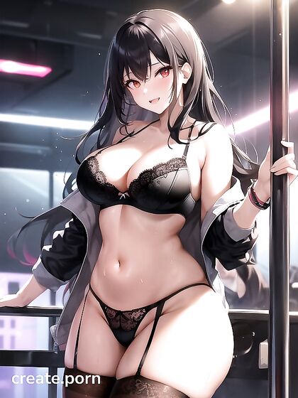 Naked Redhead with Large Breasts Seduces in steamy Hentai AI Image