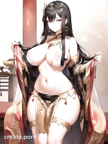 Big Breasts and Curvy Butt Goddess in Diadem-Themed Hentai Ecstasy