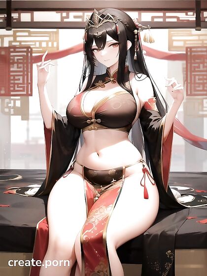 Large-Ass Chinese Beauty in Traditional Hanfu for steamy Hentai Pleasure