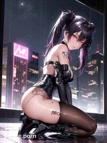 Sweaty LINGERIE Clad Beauty Shows off Her ASS inSTEAMY Hentai AI Image