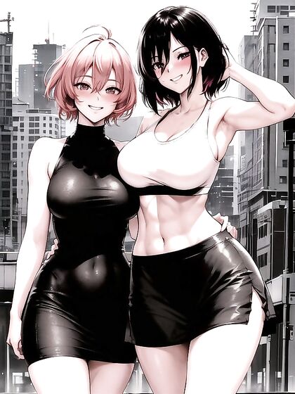 Mischievous Teen 18+ in Skirt Tempts You in Seductive Hentai AI Image
